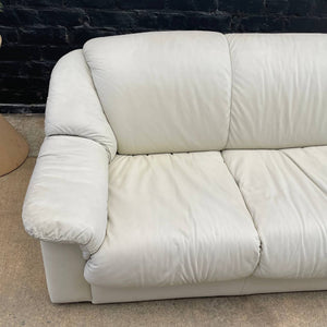 Vintage Post Modern 80’s Italian Leather Sofa by Natuzzi Salotti, c.1980’s