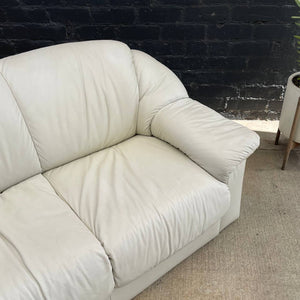 Vintage Post Modern 80’s Italian Leather Sofa by Natuzzi Salotti, c.1980’s