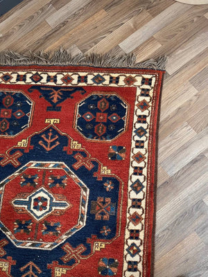 Vintage Persian Oriental Handmade Wool Carpet Rug, c.1960’s