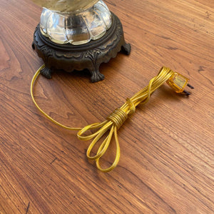 Vintage Murano Swirl Style Amber Glass Table Lamp, c.1960’s