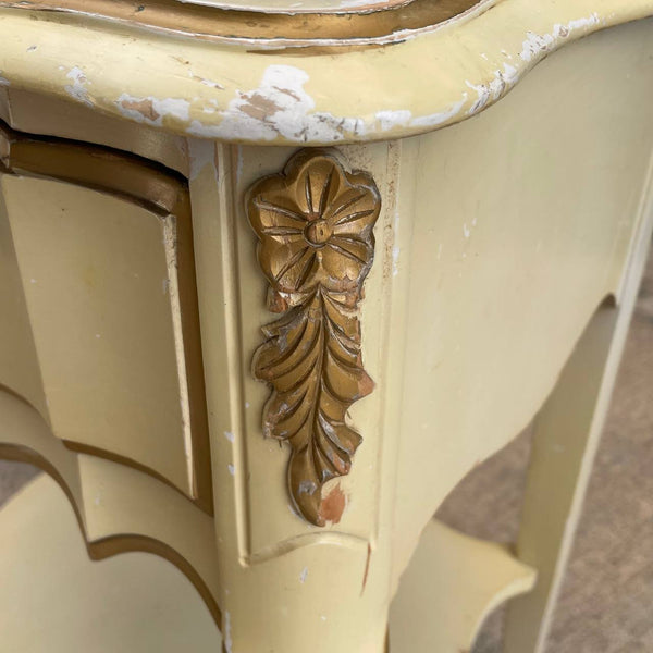 Pair of French Provincial Carved Wood Night Stands, c.1960’s