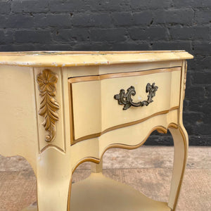Pair of French Provincial Carved Wood Night Stands, c.1960’s