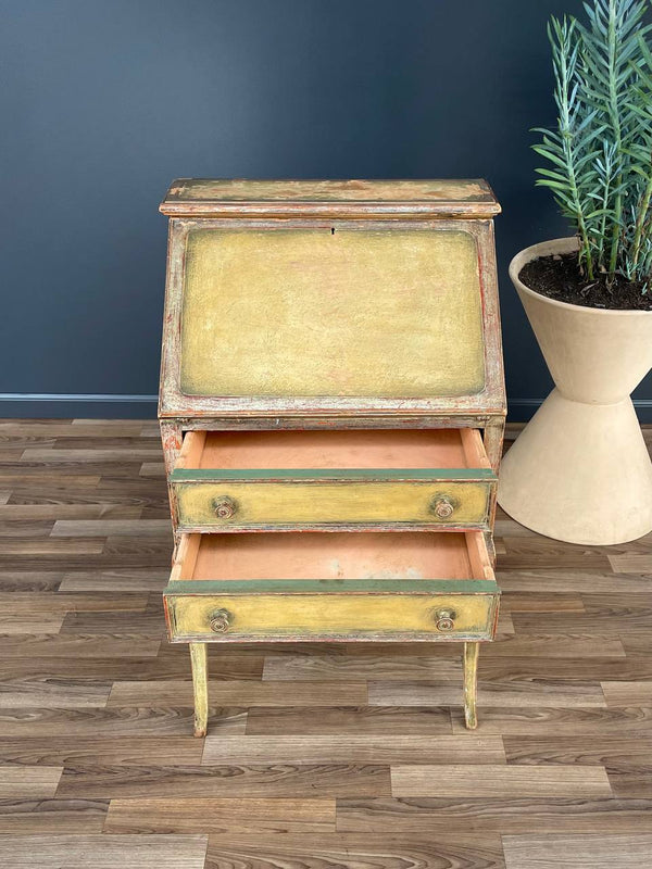 Vintage Italian Painted Drop-Leaf Desk, c.1950’s