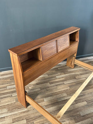 Mid-Century Modern Walnut Full-Size Bed Frame, c.1960’s