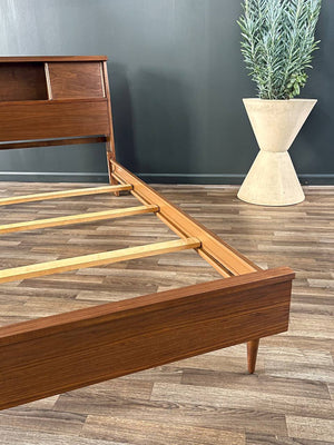 Mid-Century Modern Walnut Full-Size Bed Frame, c.1960’s