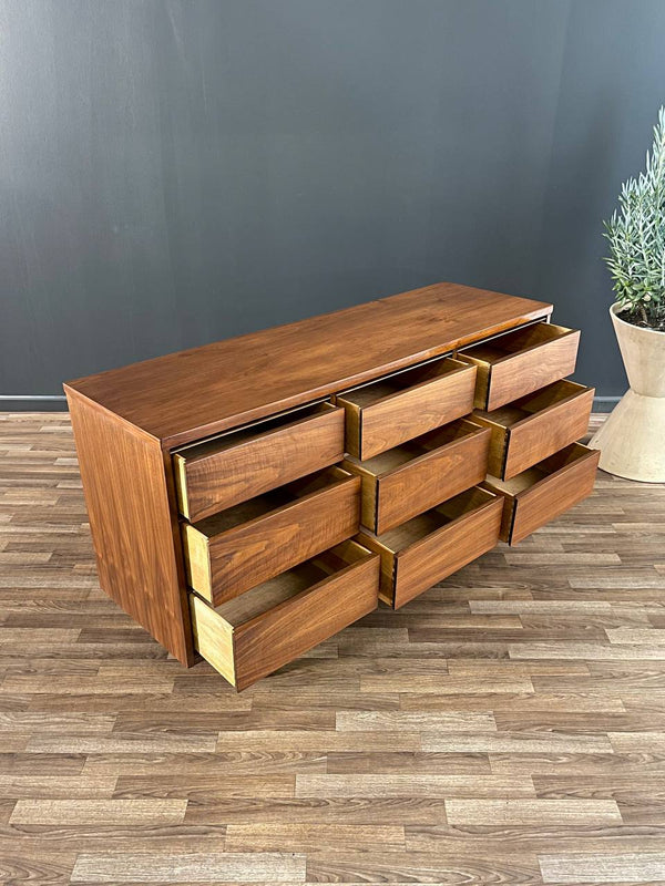 Mid-Century Modern 9-Drawer Walnut Dresser, c.1960’s