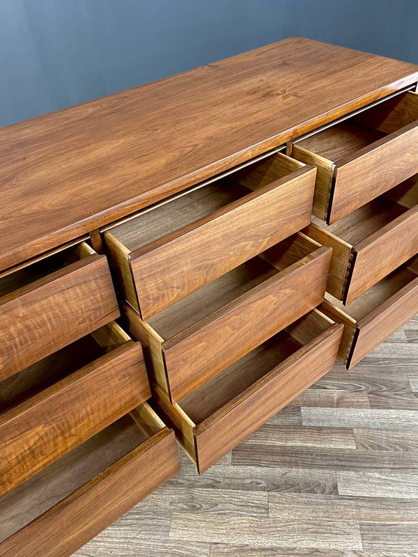 Mid-Century Modern 9-Drawer Walnut Dresser, c.1960’s