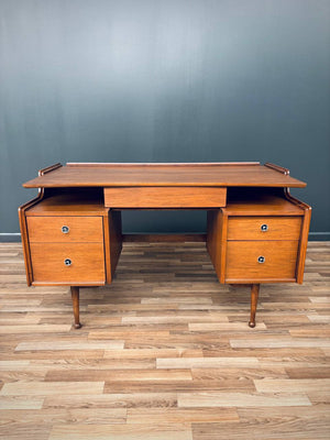 Mid-Century Modern Sculpted Walnut Desk by Hooker, c.1960’s