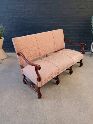 Antique French Louis XIV Style Carved Sofa, c.1930’s