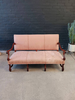 Antique French Louis XIV Style Carved Sofa, c.1930’s