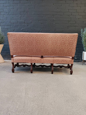 Antique French Louis XIV Style Carved Sofa, c.1930’s