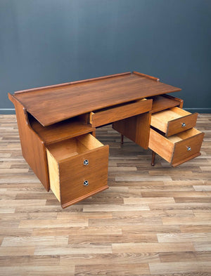 Mid-Century Modern Sculpted Walnut Desk by Hooker, c.1960’s