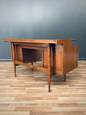Mid-Century Modern Sculpted Walnut Desk by Hooker, c.1960’s