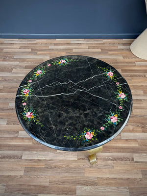 Arturo Pani Painted Onyx & Brass Coffee Table for Guy Muller, c.1970’s