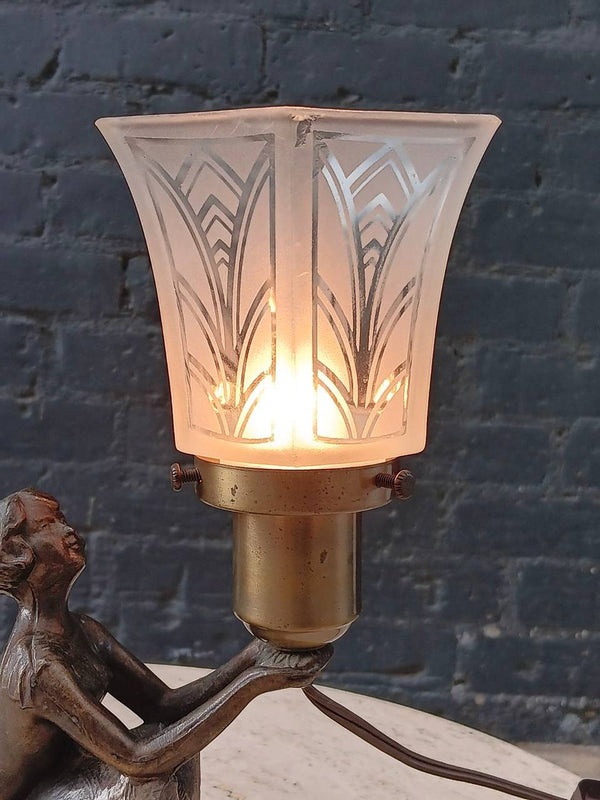 Art Deco Figural Table Lamp, signed Chandler, c.1930’s