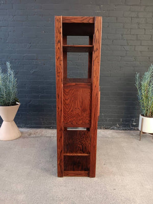 Mid-Century Modern Parquet Oak Bookshelf Storage Unit, c.1980’s