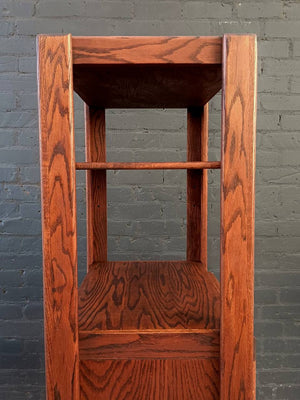 Mid-Century Modern Parquet Oak Bookshelf Storage Unit, c.1980’s