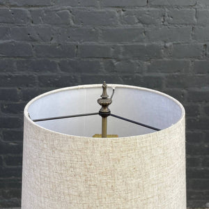 Vintage Art Deco Brass Table Lamp with New Shade