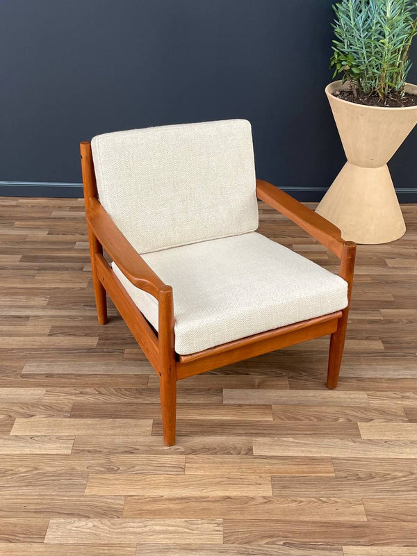 Vintage Danish Modern Sculpted Teak Lounge Chair, c.1960’s