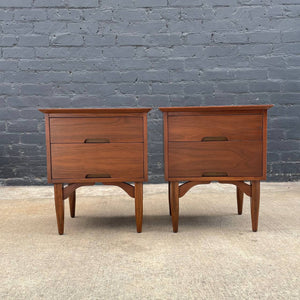 Pair of Vintage Mid-Century Modern Walnut Night Stands by Morris of CA, c.1960’s
