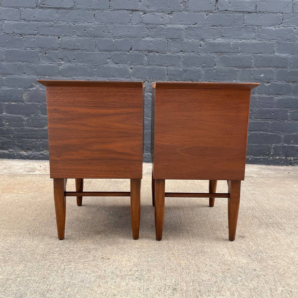 Pair of Vintage Mid-Century Modern Walnut Night Stands by Morris of CA, c.1960’s
