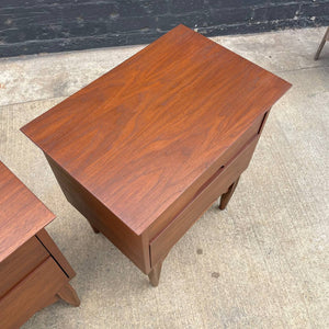 Pair of Vintage Mid-Century Modern Walnut Night Stands by Morris of CA, c.1960’s