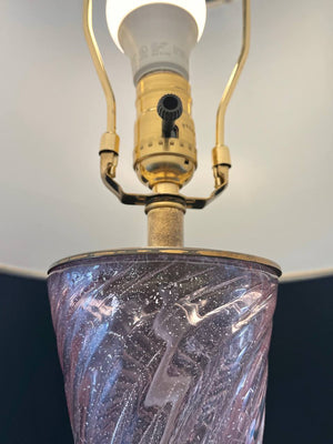 Pair of Mid-Century Modern Pink Murano Table Lamps by Barovier & Toso, c.1960’s