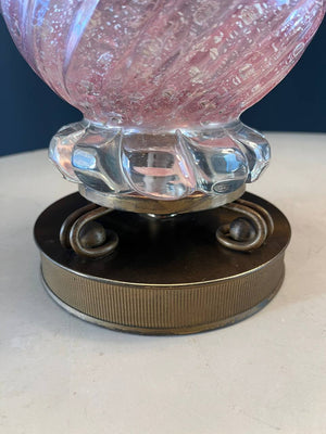 Pair of Mid-Century Modern Pink Murano Table Lamps by Barovier & Toso, c.1960’s