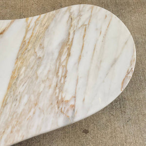 Vintage Mid-Century Modern Biomorphic Marble Stone Coffee Table with Brass Legs, c.1960’s