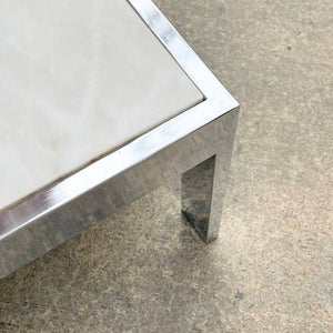 Vintage Chrome & Carrara Marble Coffee Table, c.1970’s