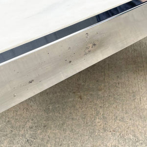 Vintage Chrome & Carrara Marble Coffee Table, c.1970’s