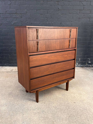 Mid-Century Modern Walnut Highboy Dresser, c.1960’s