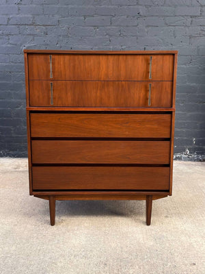 Mid-Century Modern Walnut Highboy Dresser, c.1960’s