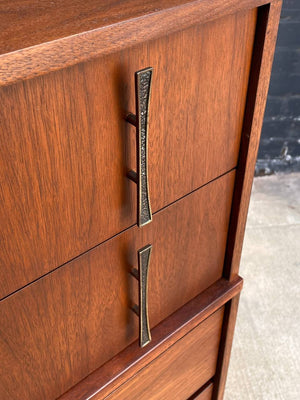 Mid-Century Modern Walnut Highboy Dresser, c.1960’s