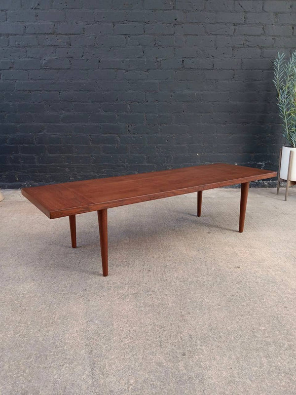 Mid-Century Modern Minimalist Walnut Coffee Table, c.1960’s