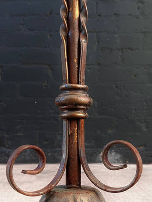 Vintage Art Deco Style Floor Lamp with Tiffany Style Shade, c.1930’s