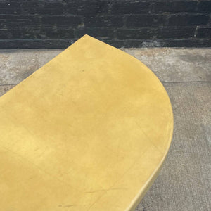 Vintage Mid-Century Modern Parchment Leather Console Table, c.1970’s