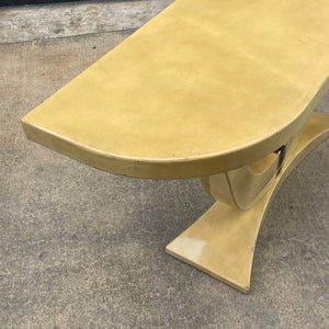 Vintage Mid-Century Modern Parchment Leather Console Table, c.1970’s