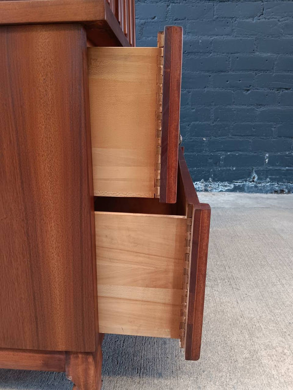 Mid-Century Modern Walnut & Burl Wood Highboy Dresser, c.1960’s