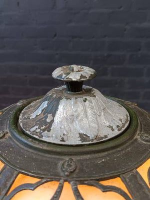 Vintage Art Deco Style Table Lamp with Decorative Glass Shade, c.1930’s