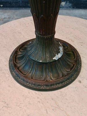 Vintage Art Deco Style Table Lamp with Decorative Glass Shade, c.1930’s