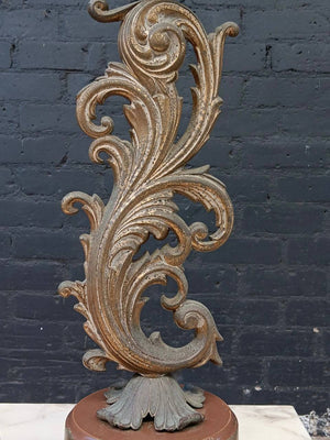 Pair of Italian Baroque Patinated Brass Table Lamps, c.1960’s