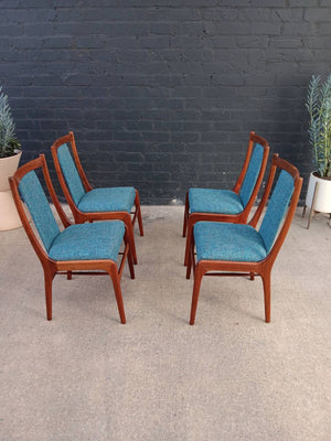Set of 4 Mid-Century Modern Sculpted Walnut Dining Chairs, c.1960’s