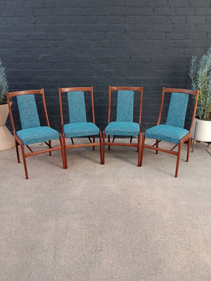 Set of 4 Mid-Century Modern Sculpted Walnut Dining Chairs, c.1960’s