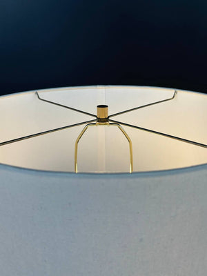 Mid-Century Modern Floor Lamp w/ Marble Side Table, c.1960’s