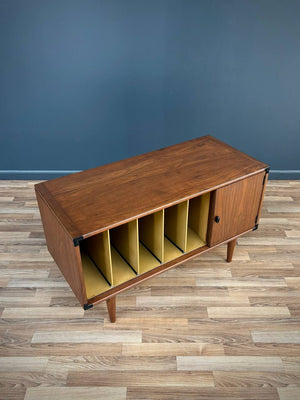 Mid-Century Modern Walnut Credenza with Records / Magazine Case, c.1960’s