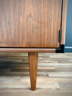 Mid-Century Modern Walnut Credenza with Records / Magazine Case, c.1960’s
