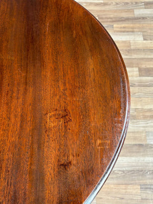 Rustic Farmhouse Mahogany Drop Leaf Gate Leg Table, c.1930’s