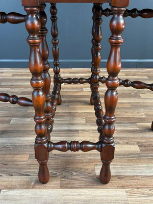 Rustic Farmhouse Mahogany Drop Leaf Gate Leg Table, c.1930’s
