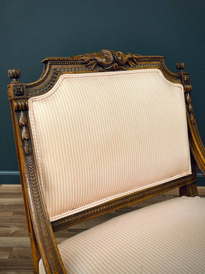 French Antique Neoclassical Style Slipper Chair, c.1930’s